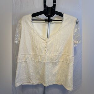 Apt. 9 Cream Lace Women's Blouse